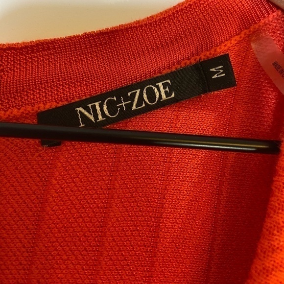 Nic + Zoe TWIRL DRESS Sleeveless Hot Coral Knit Fit &Flare Stretch Sz M NWT - Picture 11 of 11